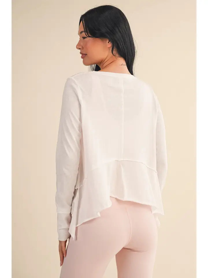 Cotton Slub Long Sleeve Layering Top