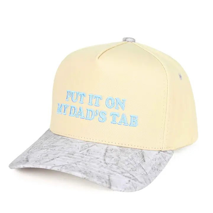 Puff Embroidered Put It On My Dad's Tab Trucker Hat