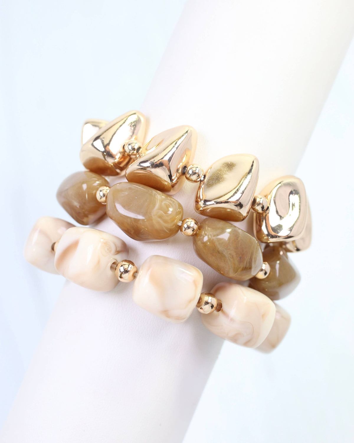 Rayna Beaded Bracelet Set Natural