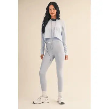 Cotton Slub Cutout Back Long Sleeve Layering Top