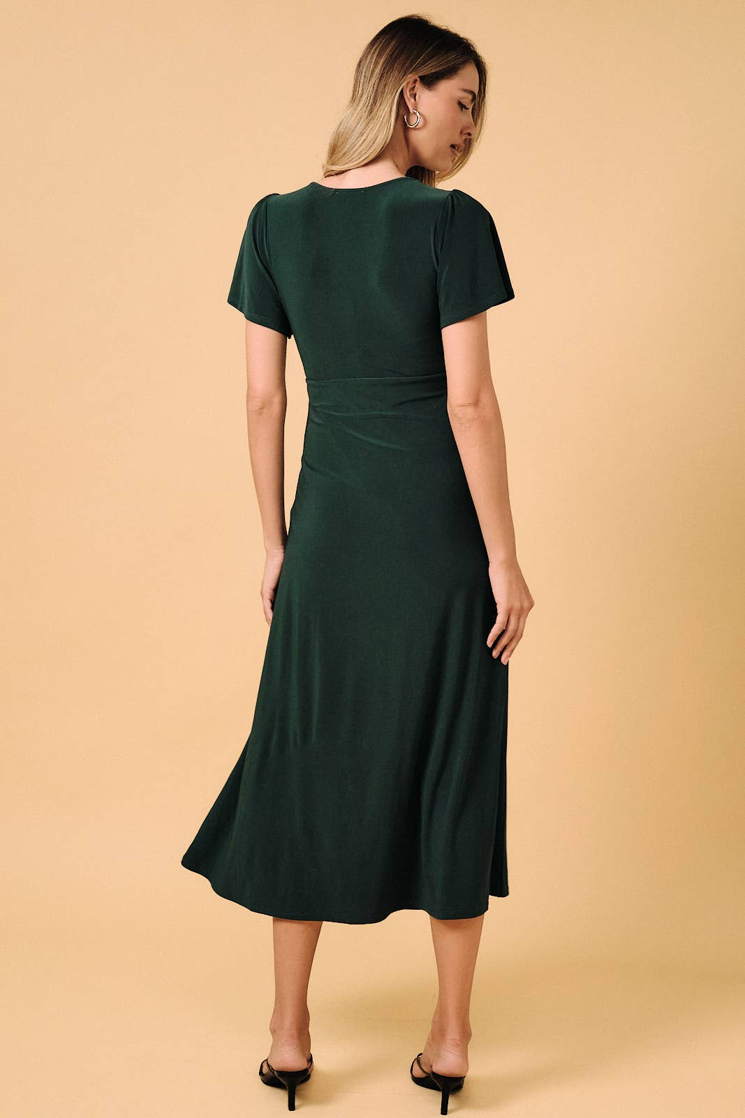 Emerald Grace Midi Dress