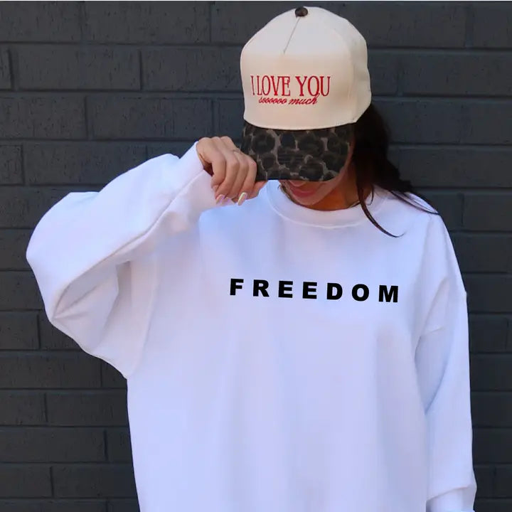 Freedom Premium Crew Sweatshirt Charlie Kirk