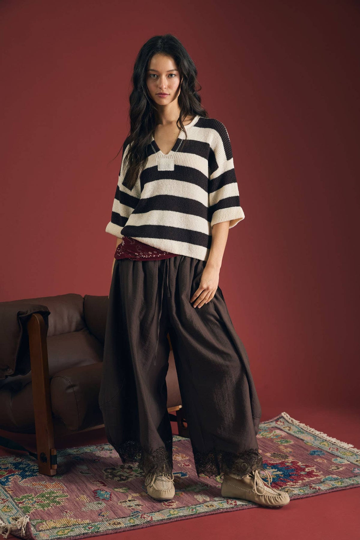 Cocoa Stripe Sweater
