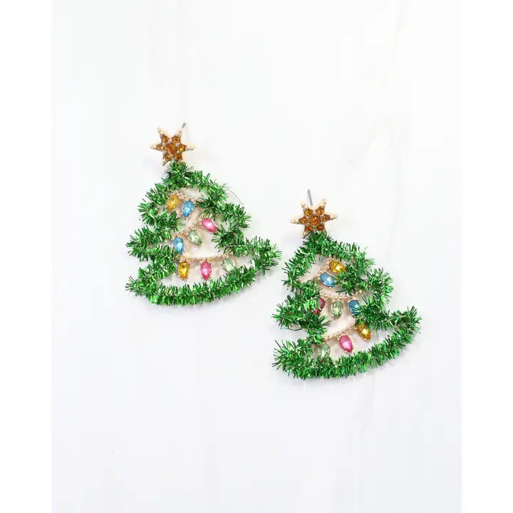 Tinsel Tree Earring