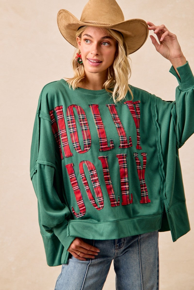 Holly Jolly Plaid Pullover