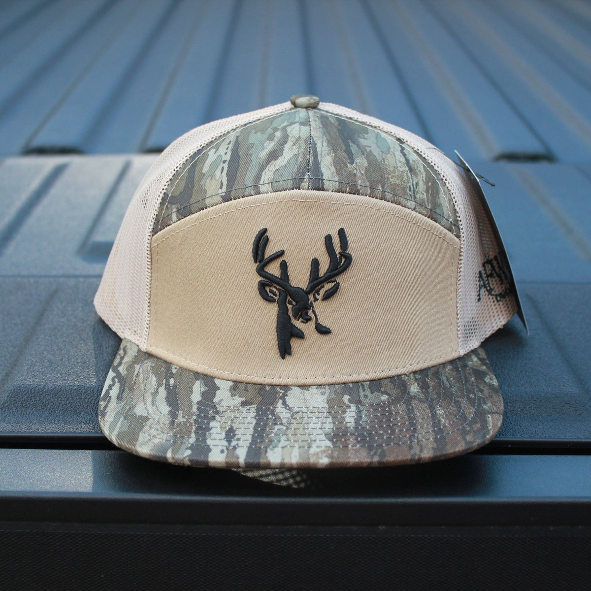 Realtree Legacy Camo 7 Panel Buck Logo Hat