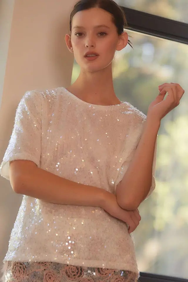 Shimmer Sequin Top