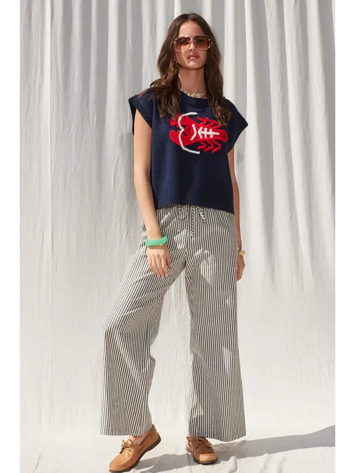 Sailor Stripe Wide Leg Pants