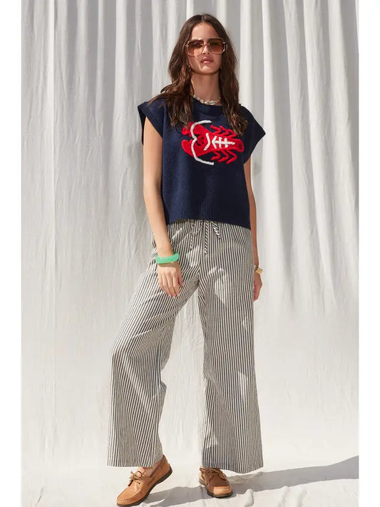 Sailor Stripe Wide Leg Pants