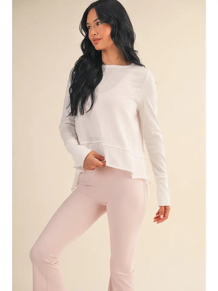 Cotton Slub Long Sleeve Layering Top