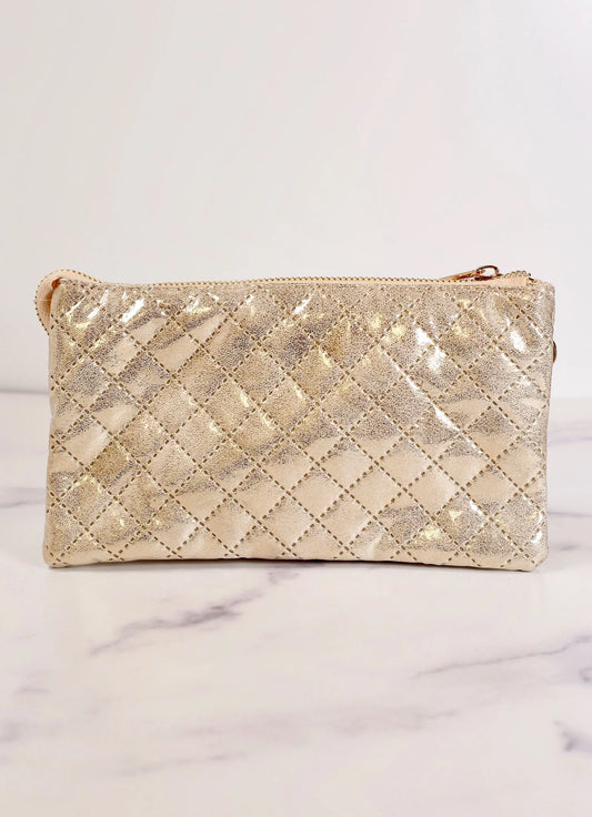 Liz Champagne Crossbody Bag