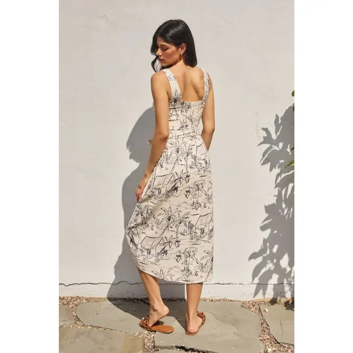 Sail Away with Me Tulip Hem Midi Wrap Dress