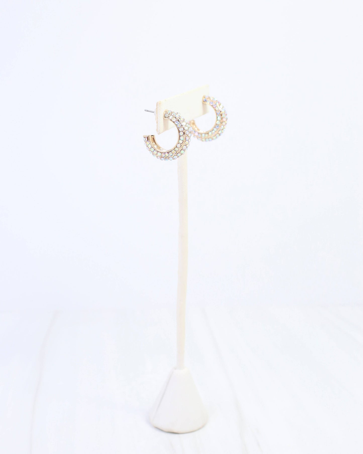 Del Ray Sparkle Hoop Earring Opal