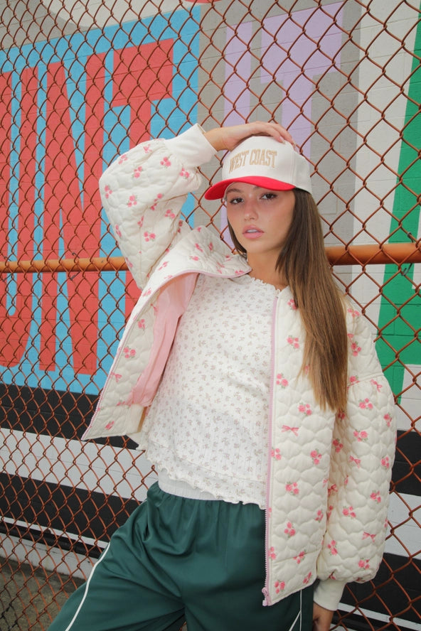 Blue Blossom Quilted Jacket