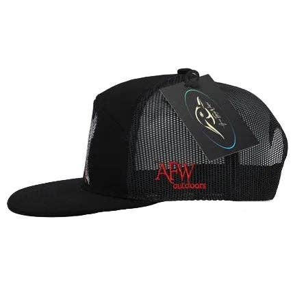 AF Waterfowl Flying Wood duck Black 7 Panel Hat