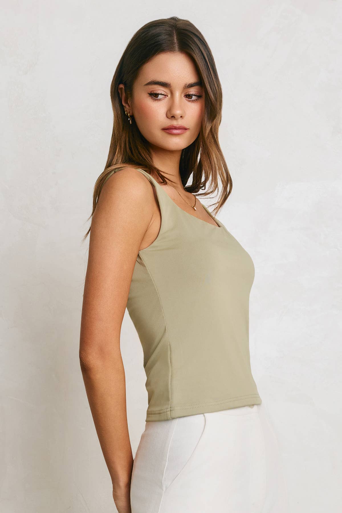 Square Neck Double Faced Top
