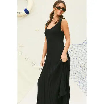 Ribbed Knit Sleeveless Dress