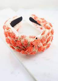 Pom Pom Headband Orange