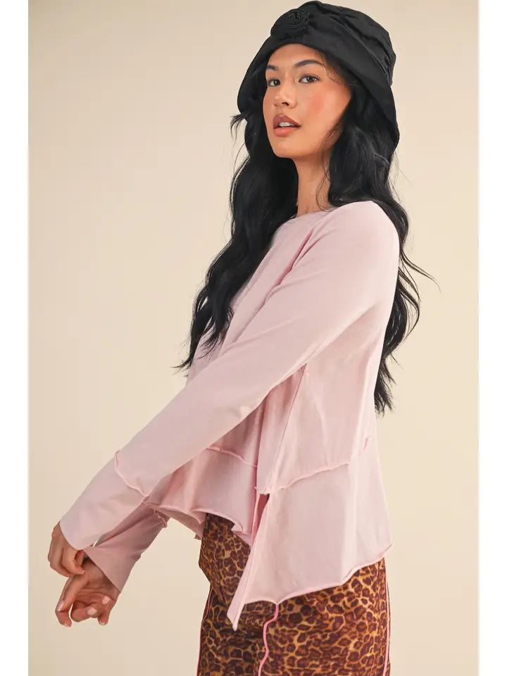 Cotton Slub Long Sleeve Layering Top