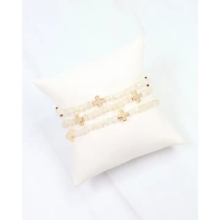 Riversprings Cross Beaded Bracelet Set