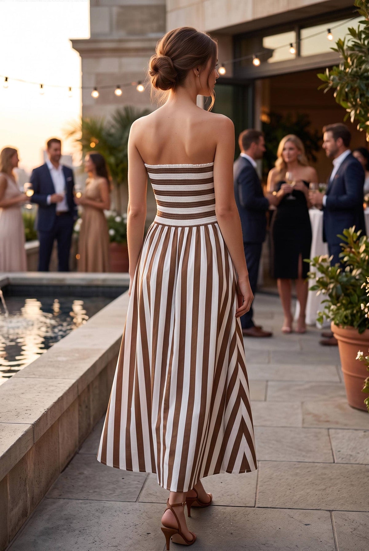 Mocha Stripe Dress