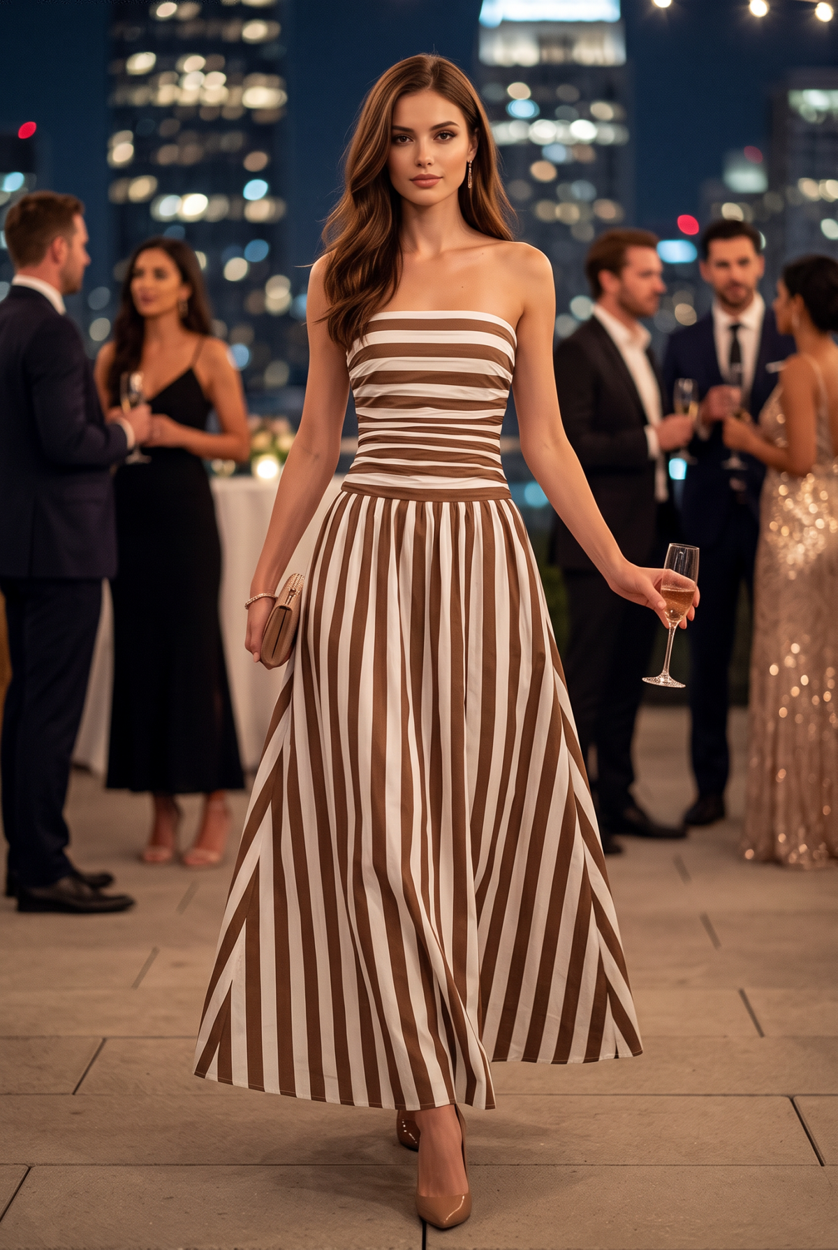 Mocha Stripe Dress