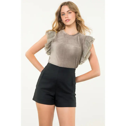 Mocha Mist Velvet Blouse