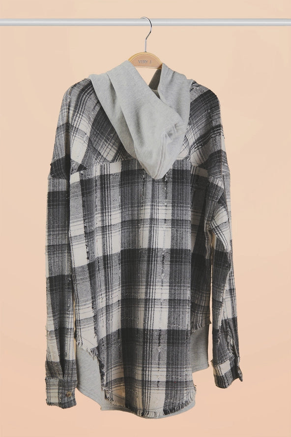 Canyon Plaid Flannel Hooded Jacket