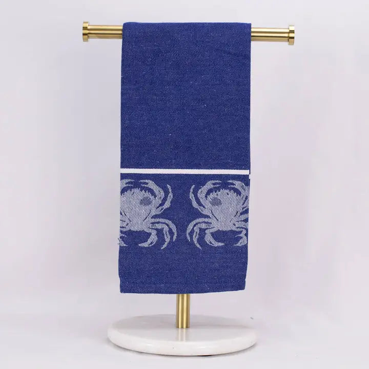 Crab Border Jacquard Hand Towel