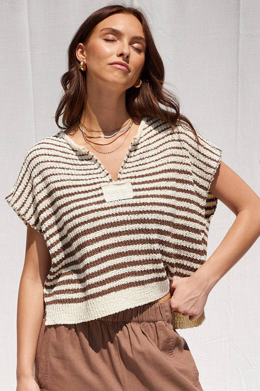 Striped Crop Sweater