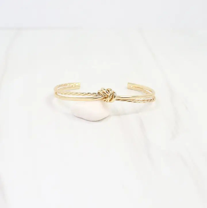 Hammonds Knot Cuff Bracelet Gold