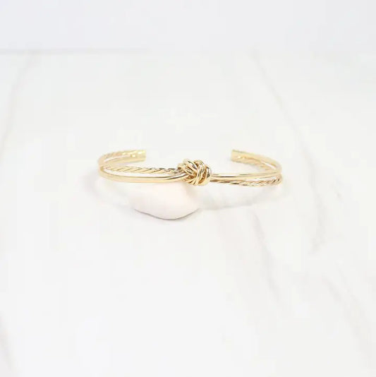 Hammonds Knot Cuff Bracelet Gold