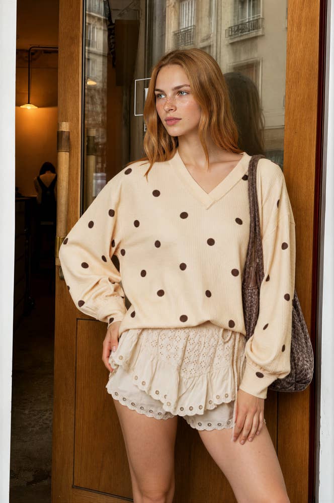 Cocoa Dot Sweater