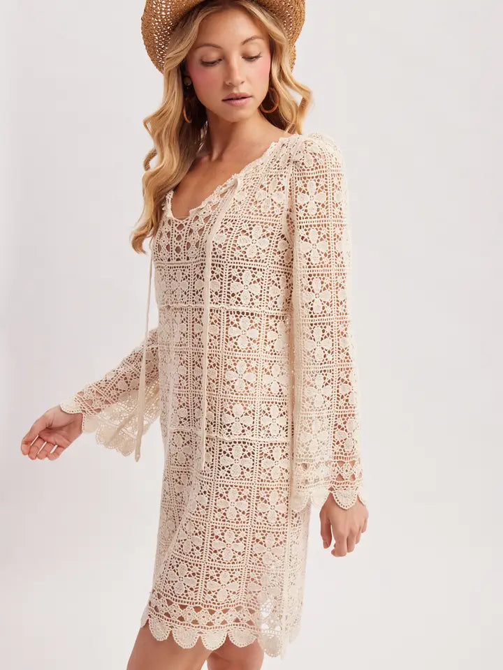 Seaside Crochet Coverup Dress