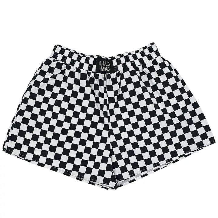 Lulu Mac Black White Check Boxer