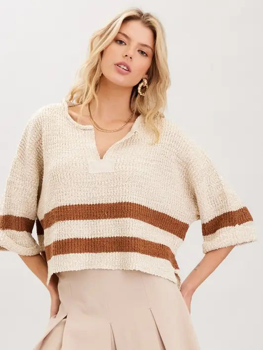 Coastal Clay Cropped Sweater