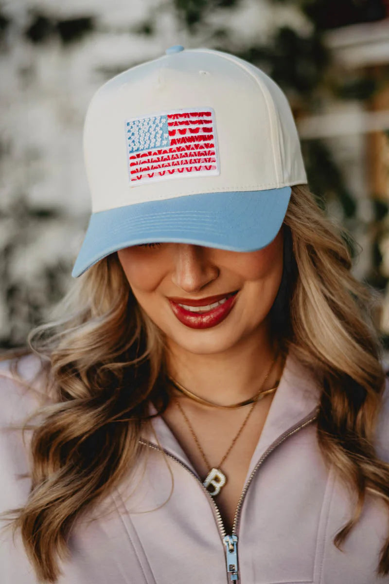 American Flag Vintage Hat