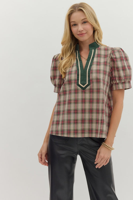 Windsor Plaid Top