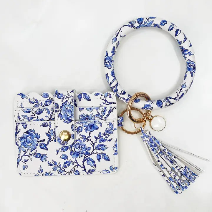 Blue Willow Wristlet ID Wallet