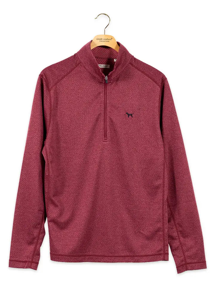 Crimson Quarter-Zip Pullover