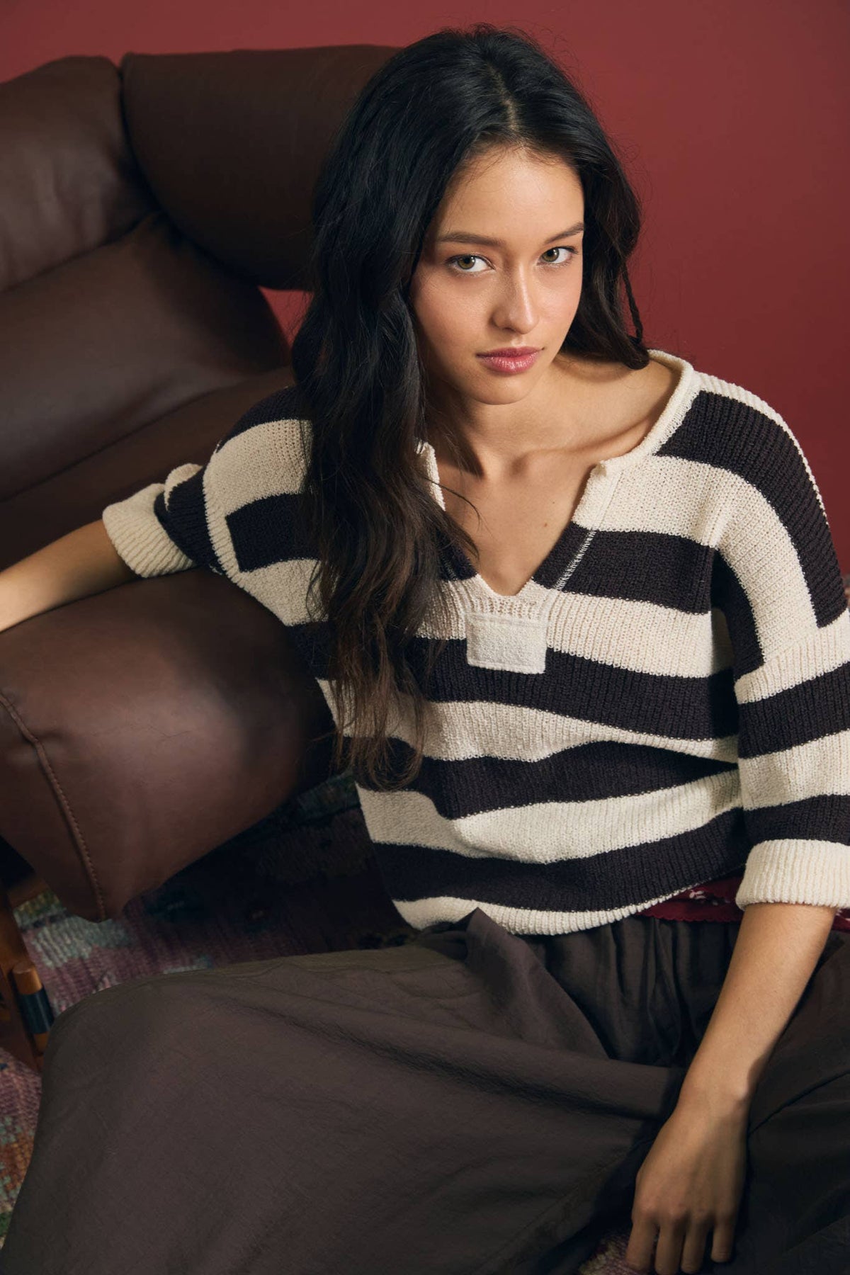 Cocoa Stripe Sweater
