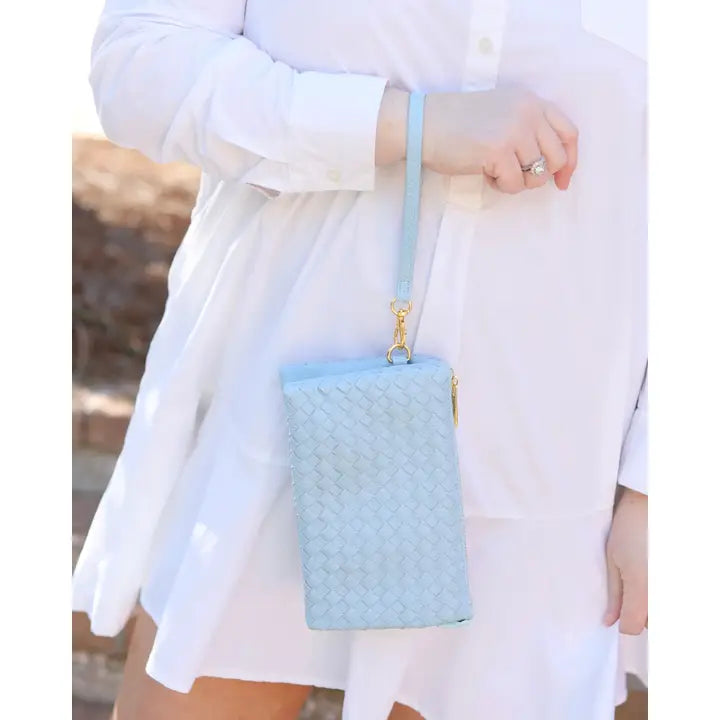 Liz Crossbody Bag Woven Blue