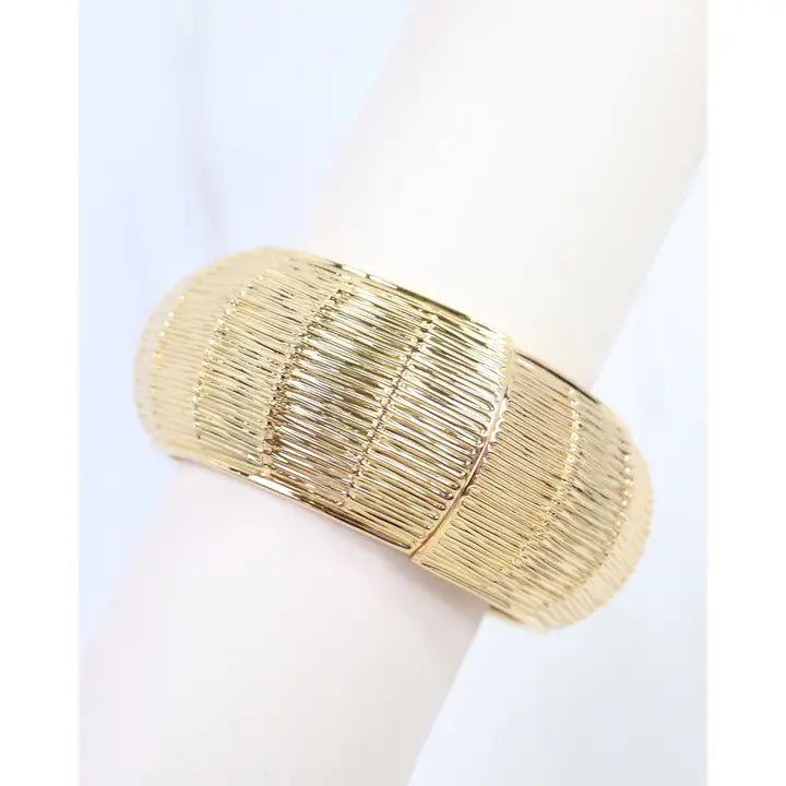 Coney Island Woven Hinged Bracelet Gold