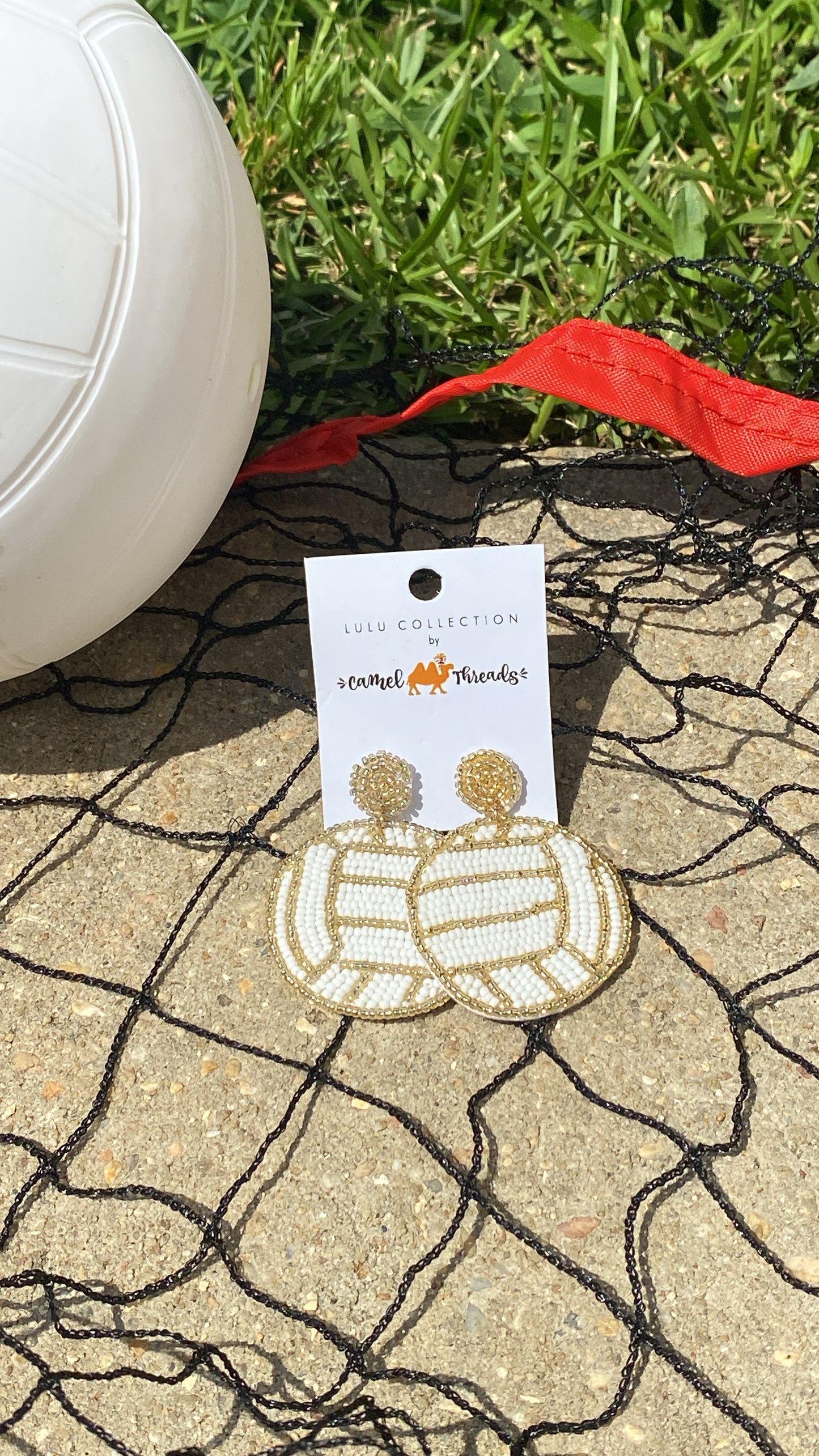 Volleyball Seeded Earrings