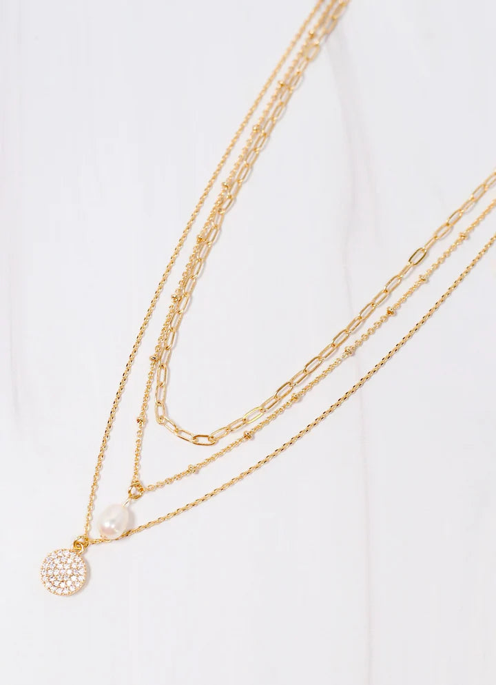 Beautiful Layered Gold Charm Necklace