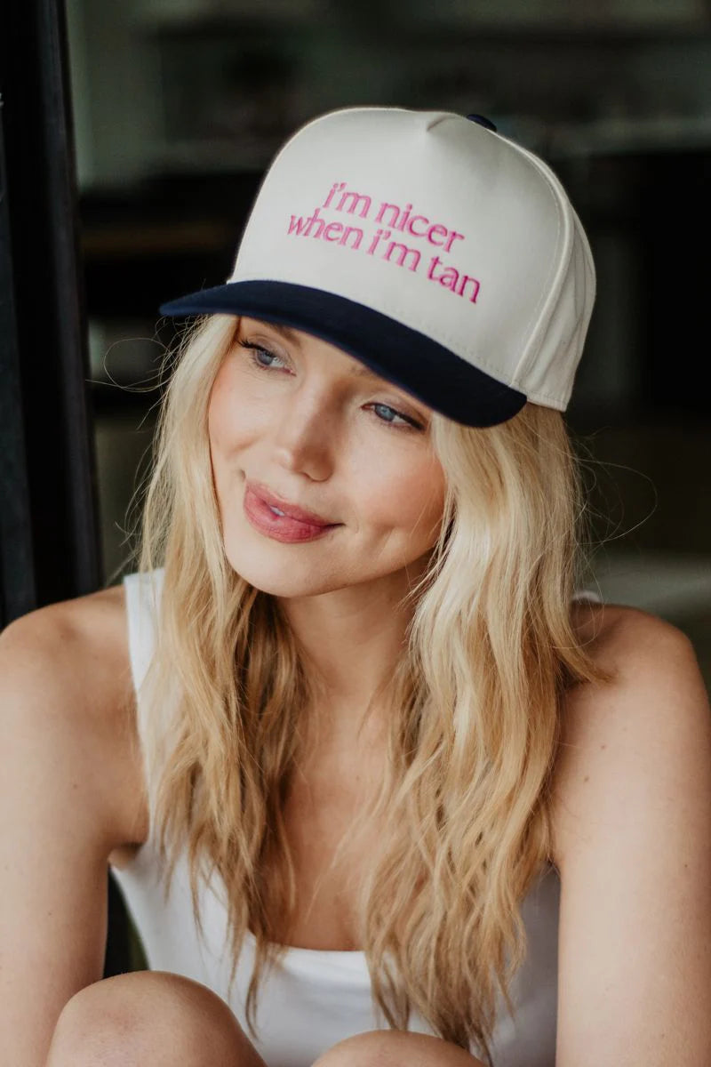 I'm Nicer When I'm Tan Vintage Hat